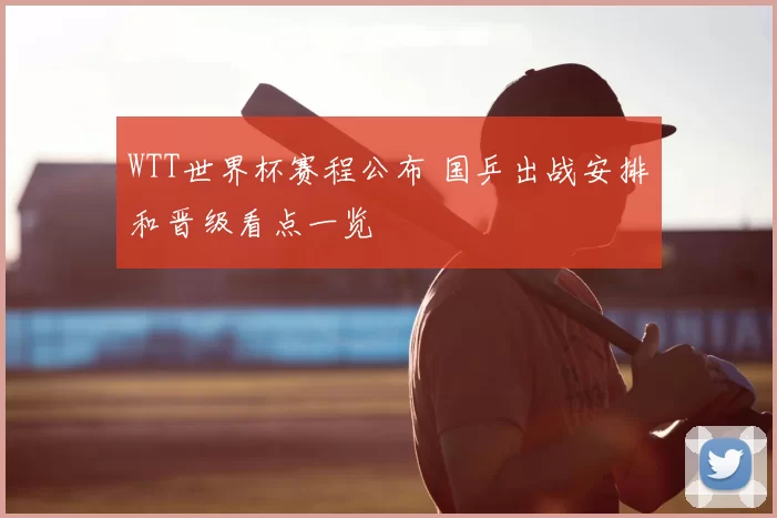 WTT世界杯赛程公布 国乒出战安排和晋级看点一览